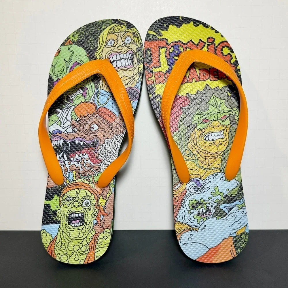Mens Big Herc x TOXIC CRUSADERS Flip Flop Sandals 1 of 100 / Size 12